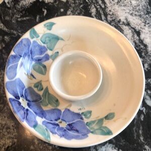 2006 Handmade Chatham Pottery stoneware serving tray- EUC!